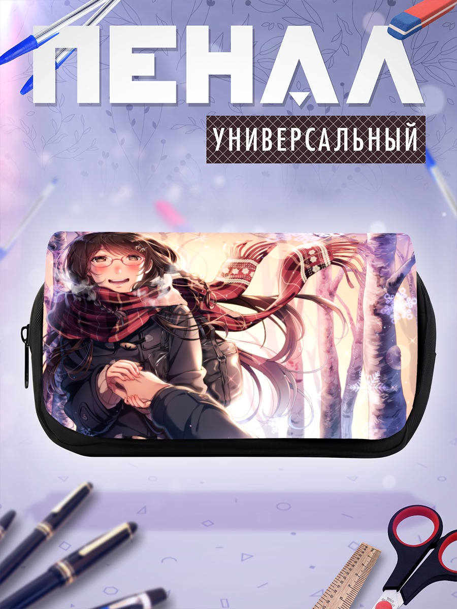 Пенал-косметичка Девушка в снегу