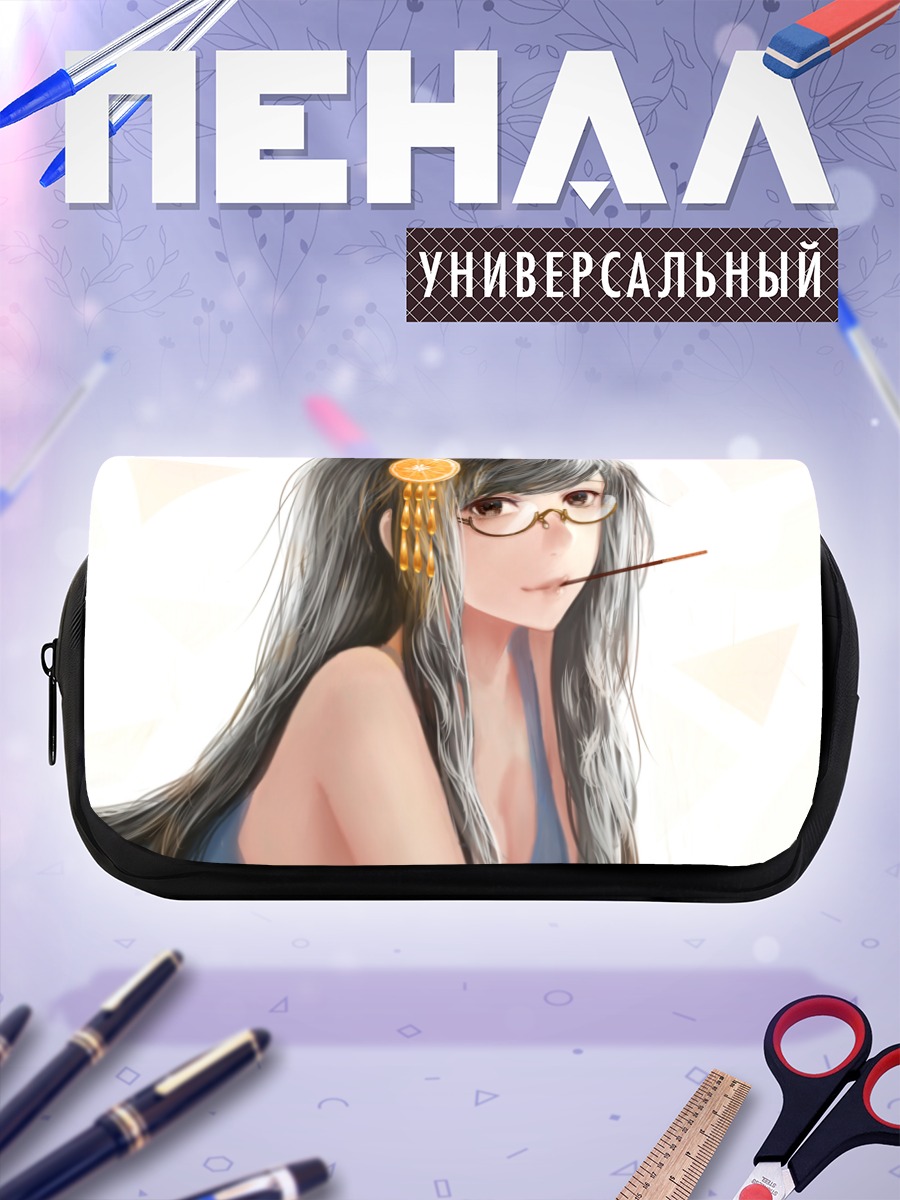 Пенал-косметичка Девушка с поки