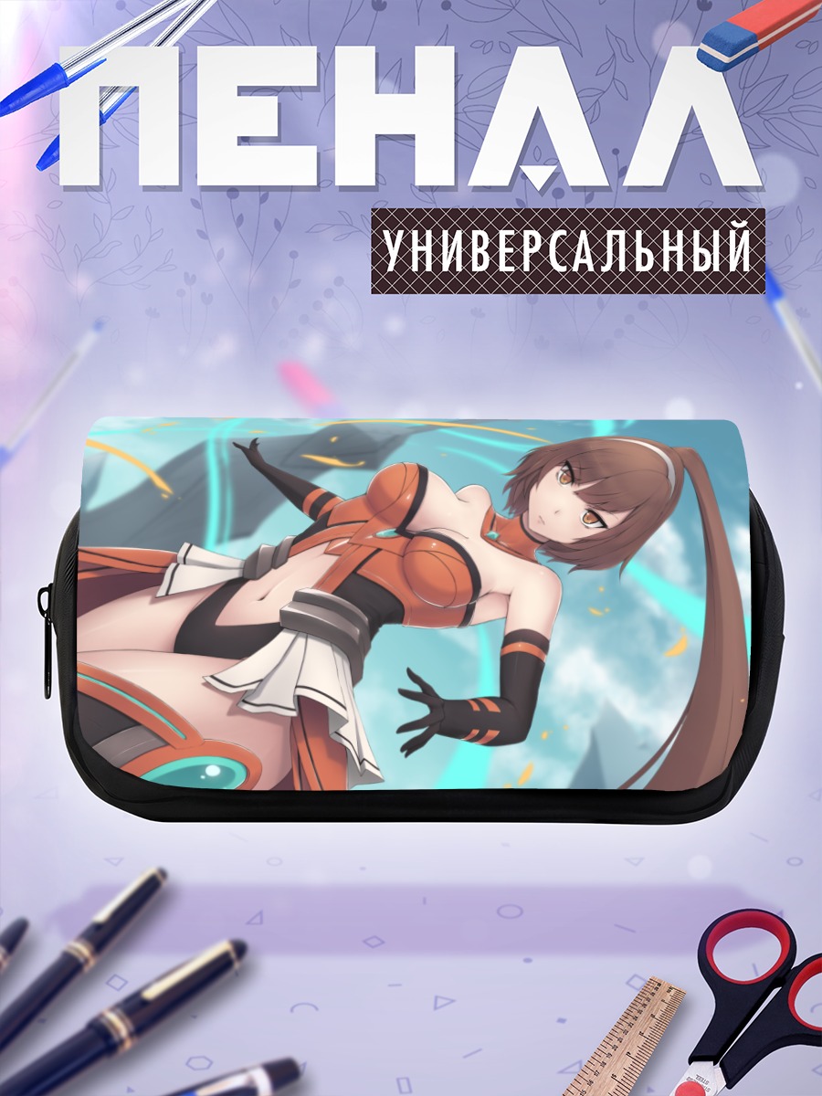 Пенал-косметичка Девушка с хвостом