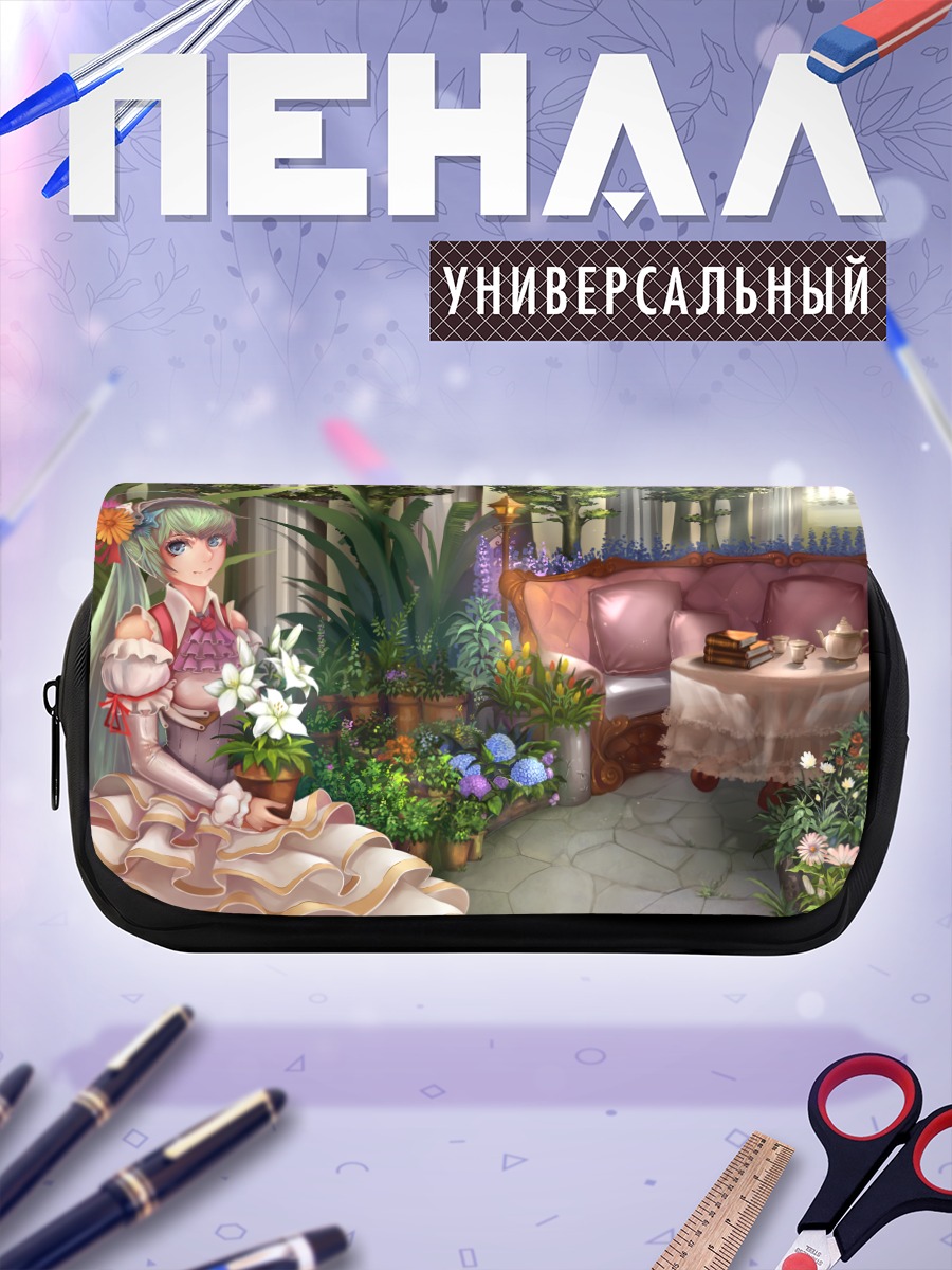 Пенал-косметичка Мику Хацунэ в саду