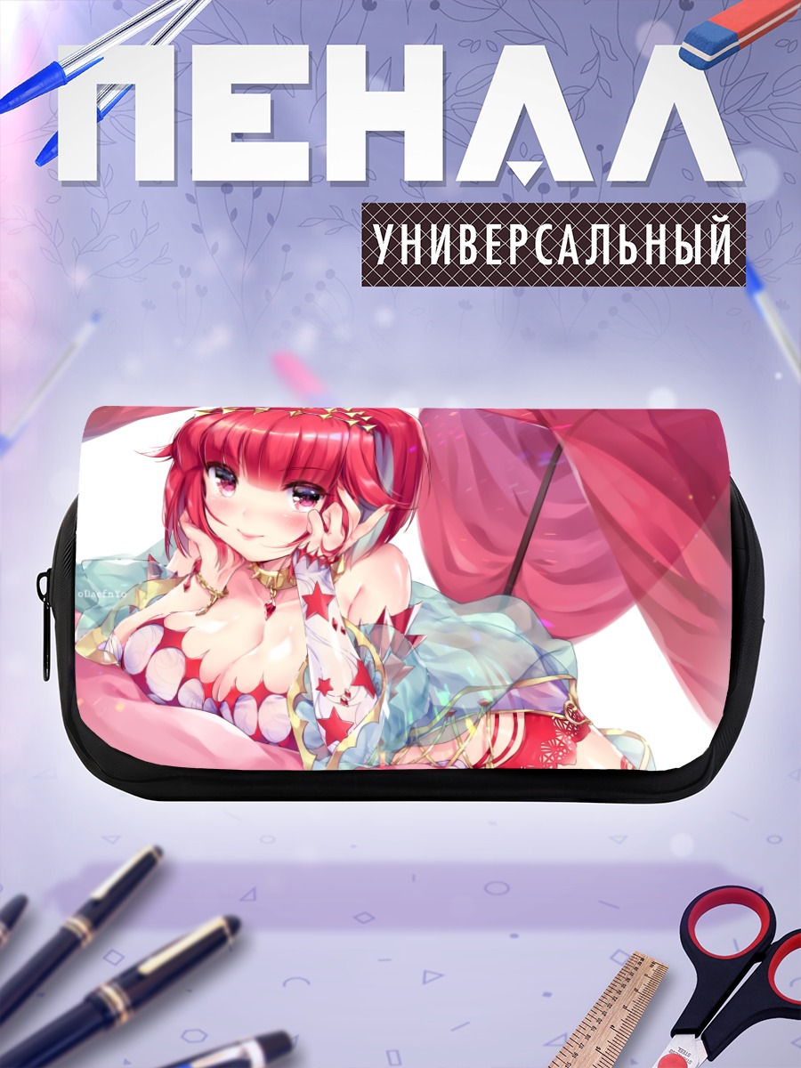 Пенал-косметичка Рыжая девушка в кружевах