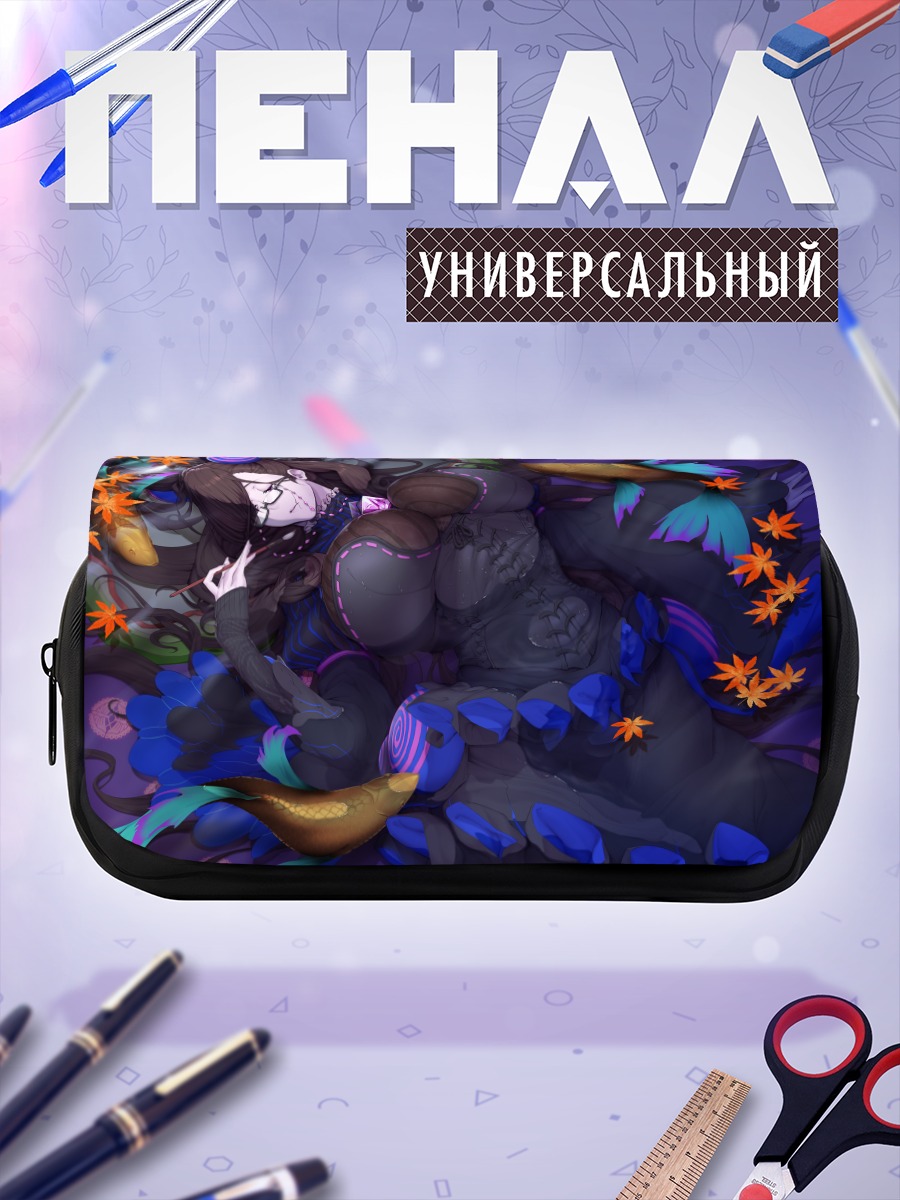 Пенал-косметичка Мурасаки Шикибу в цветах