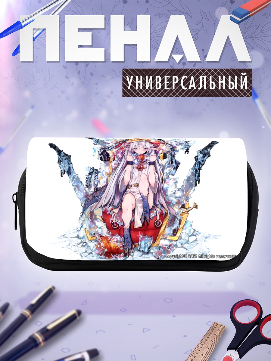 Пенал-косметичка Беловолосая воительница с мечами