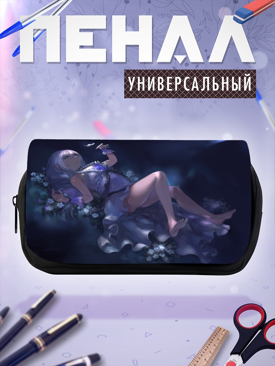 Пенал-косметичка Спящая девушка в цветах