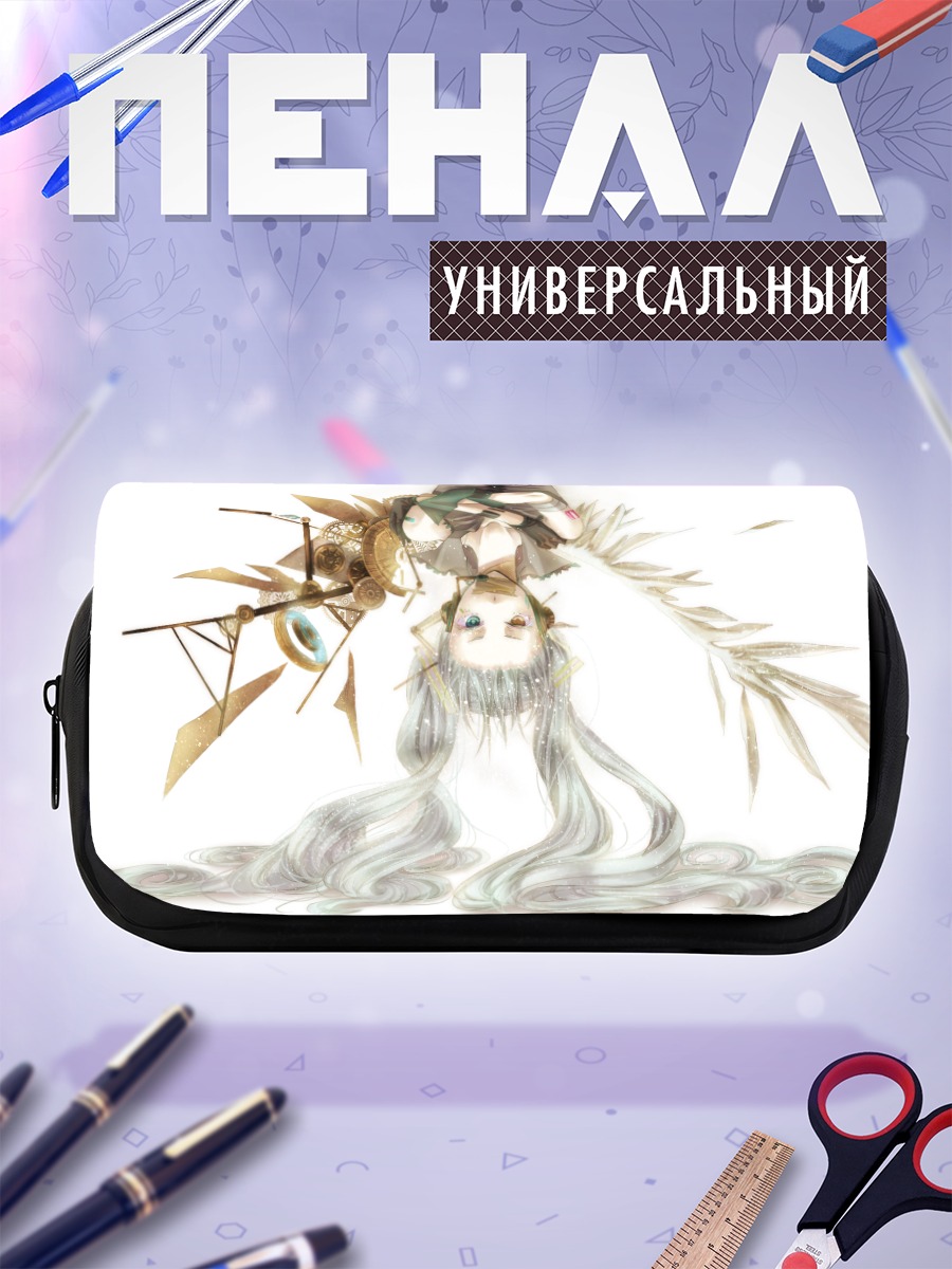 Пенал-косметичка Мику Хацунэ в цветах