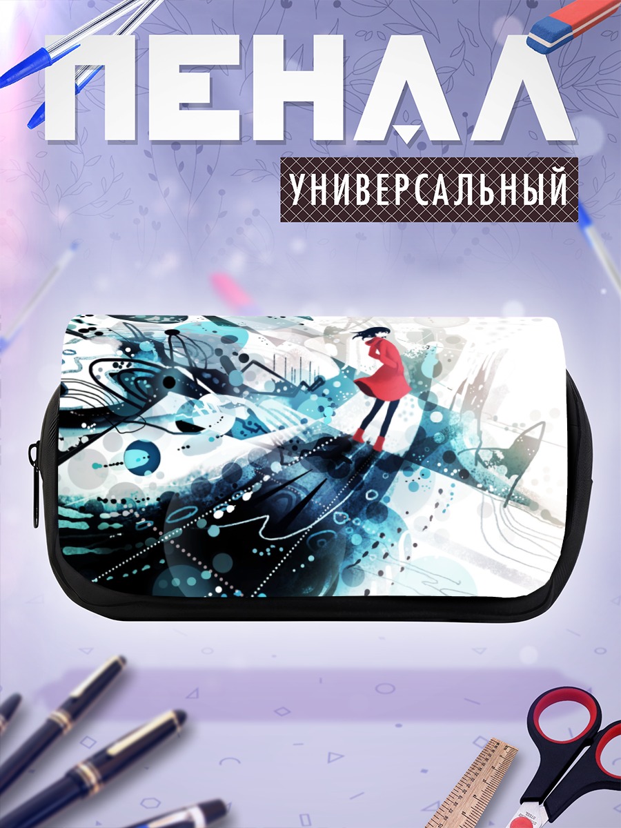 Пенал-косметичка Девушка в капюшоне