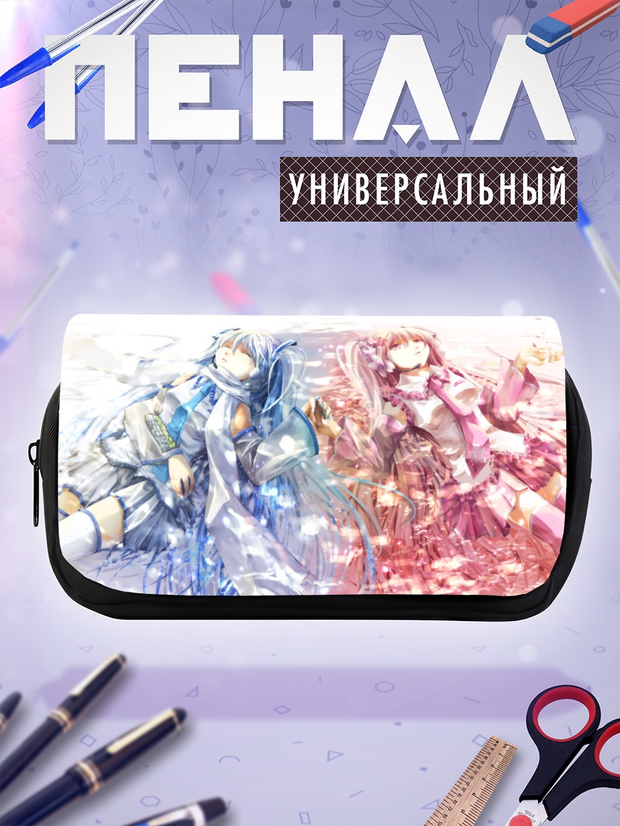 Пенал-косметичка Мику Хацунэ в цветах