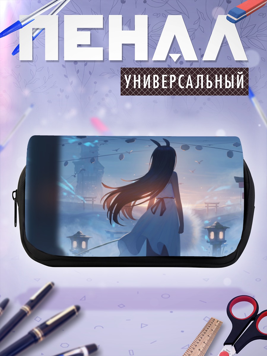 Пенал-косметичка Девушка-зайка в храме