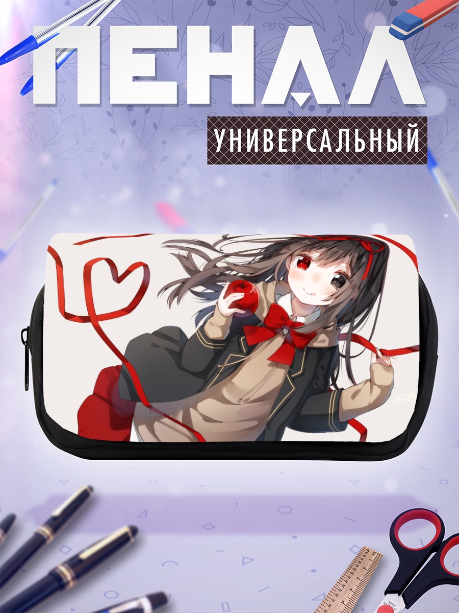 Пенал-косметичка Девушка с яблоком