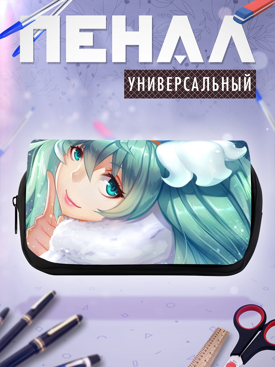 Пенал-косметичка Мику Хацунэ в снегу