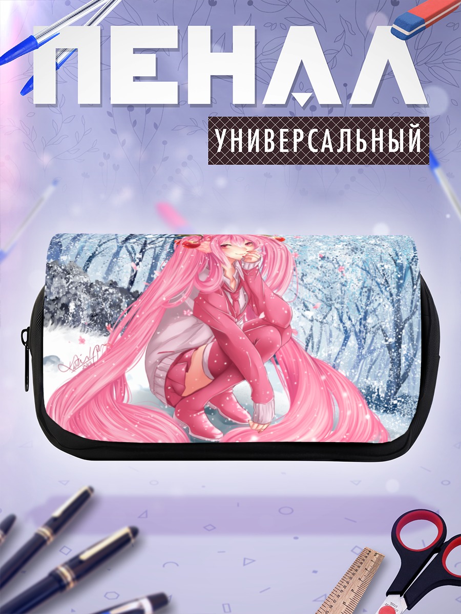 Пенал-косметичка Мику Хацунэ в снегу