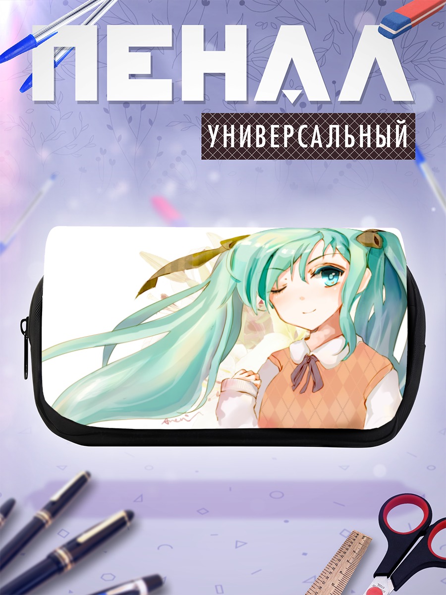 Пенал-косметичка Мику Хацунэ в свитере