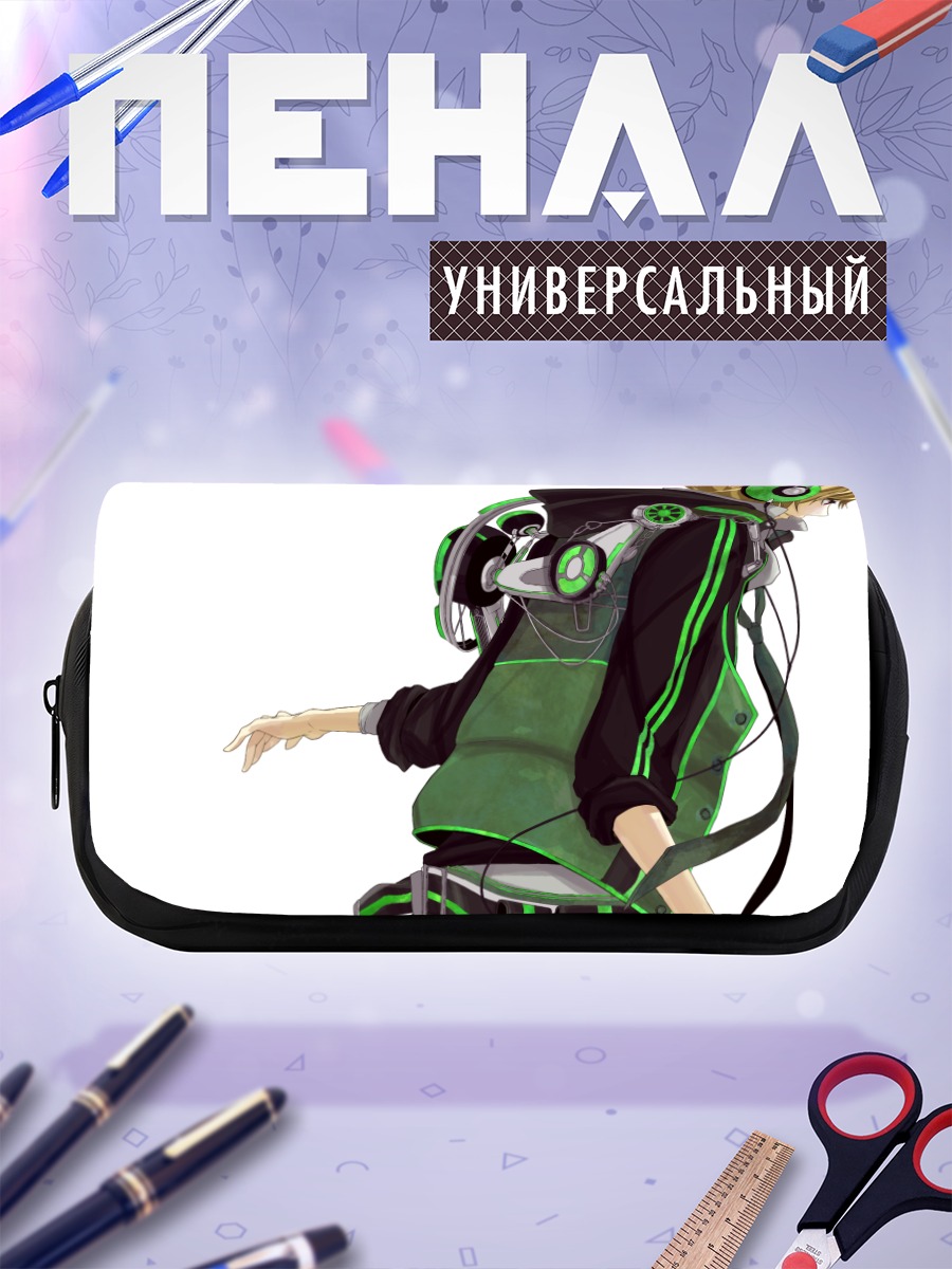 Пенал-косметичка Лен Кагамин в зеленом
