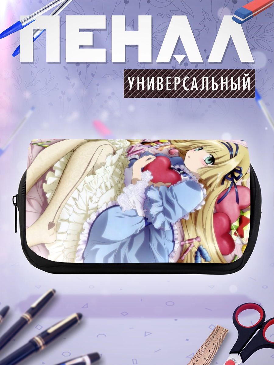 Пенал-косметичка Викторика де Бруа с сердцами