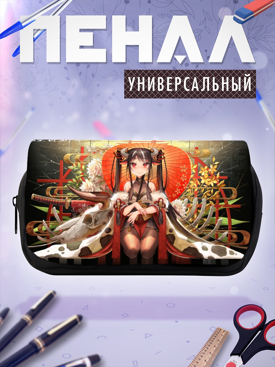 Пенал-косметичка Девушка с катаной