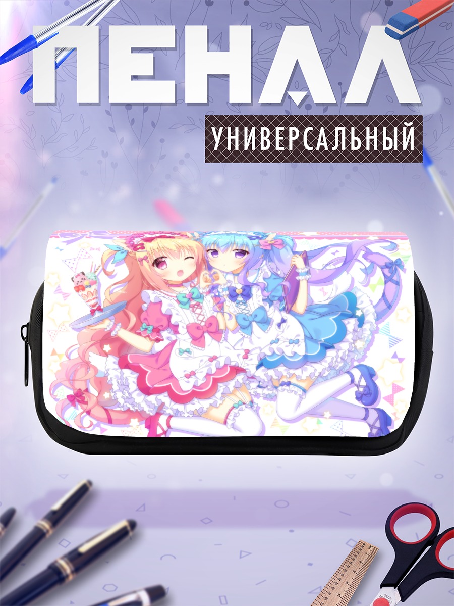 Пенал-косметичка Кошкодевочки с фруктами