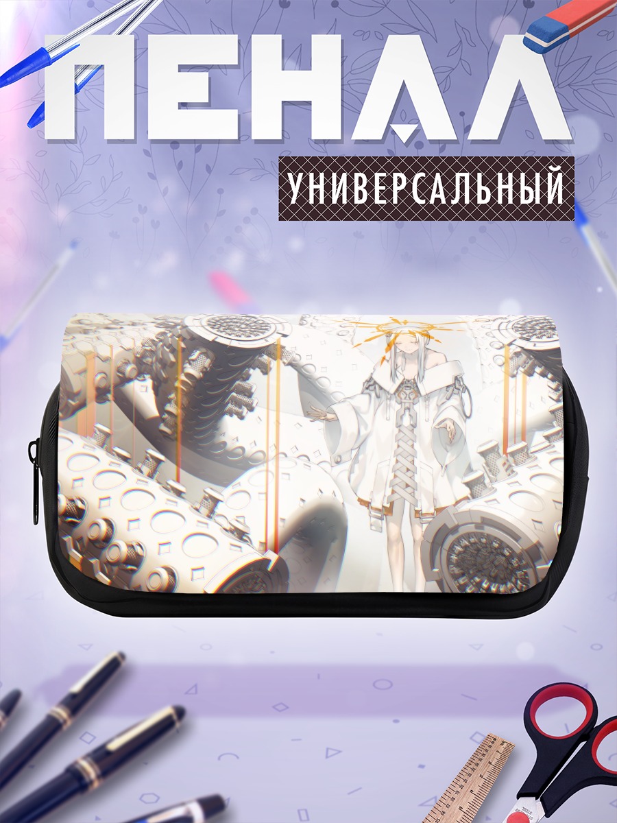 Пенал-косметичка Беловолосая девушка с нимбом