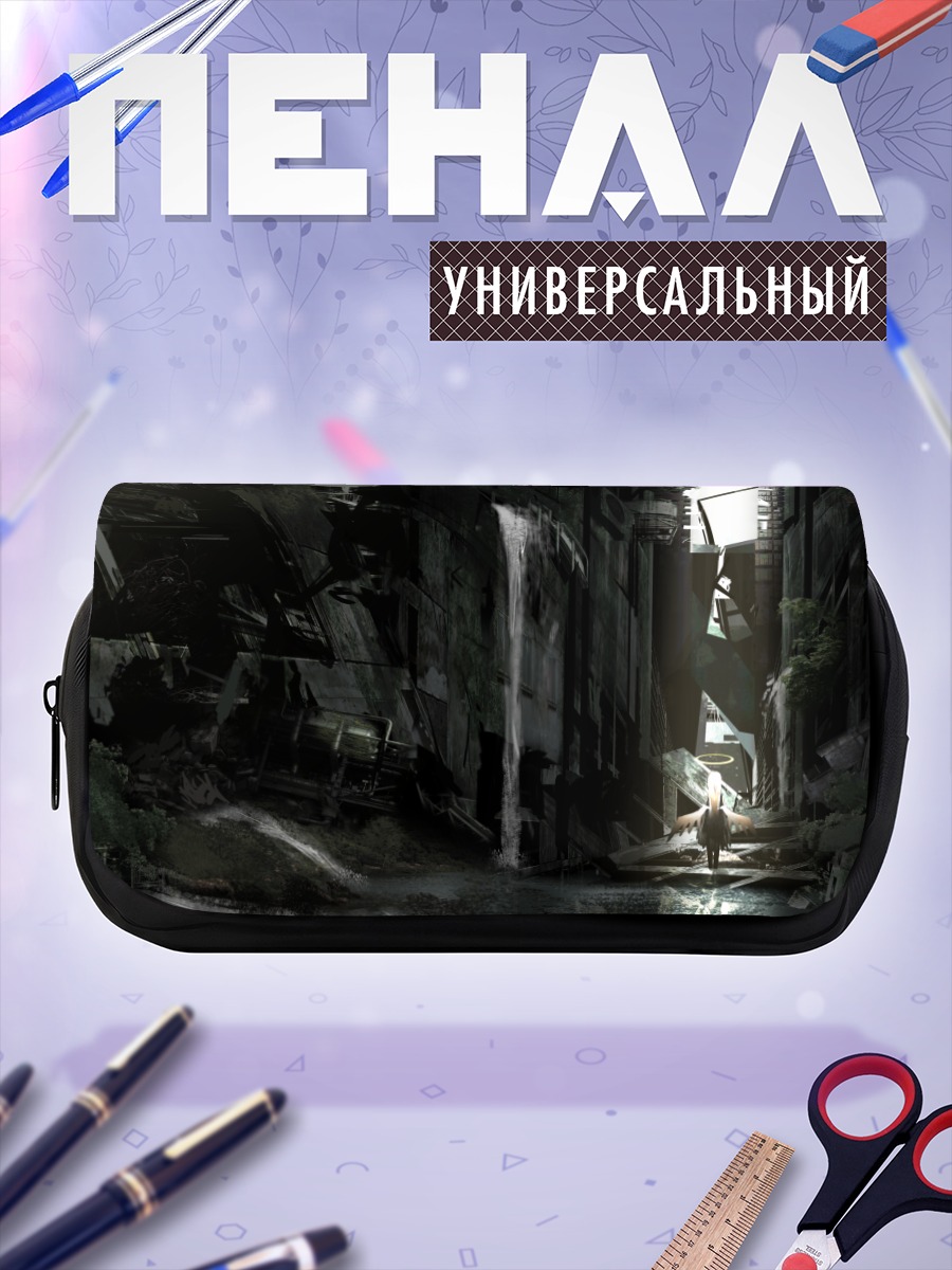 Пенал-косметичка Ангел в руинах города