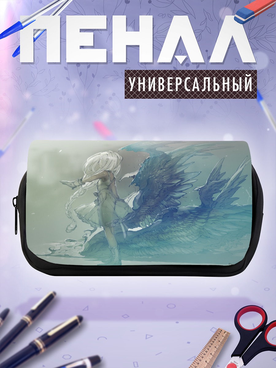 Пенал-косметичка Беловолосая девушка с крыльями