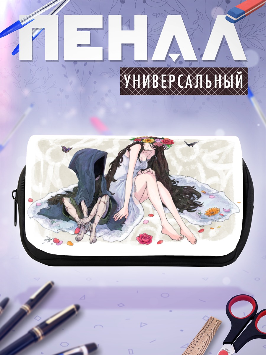 Пенал-косметичка Девушка в цветах