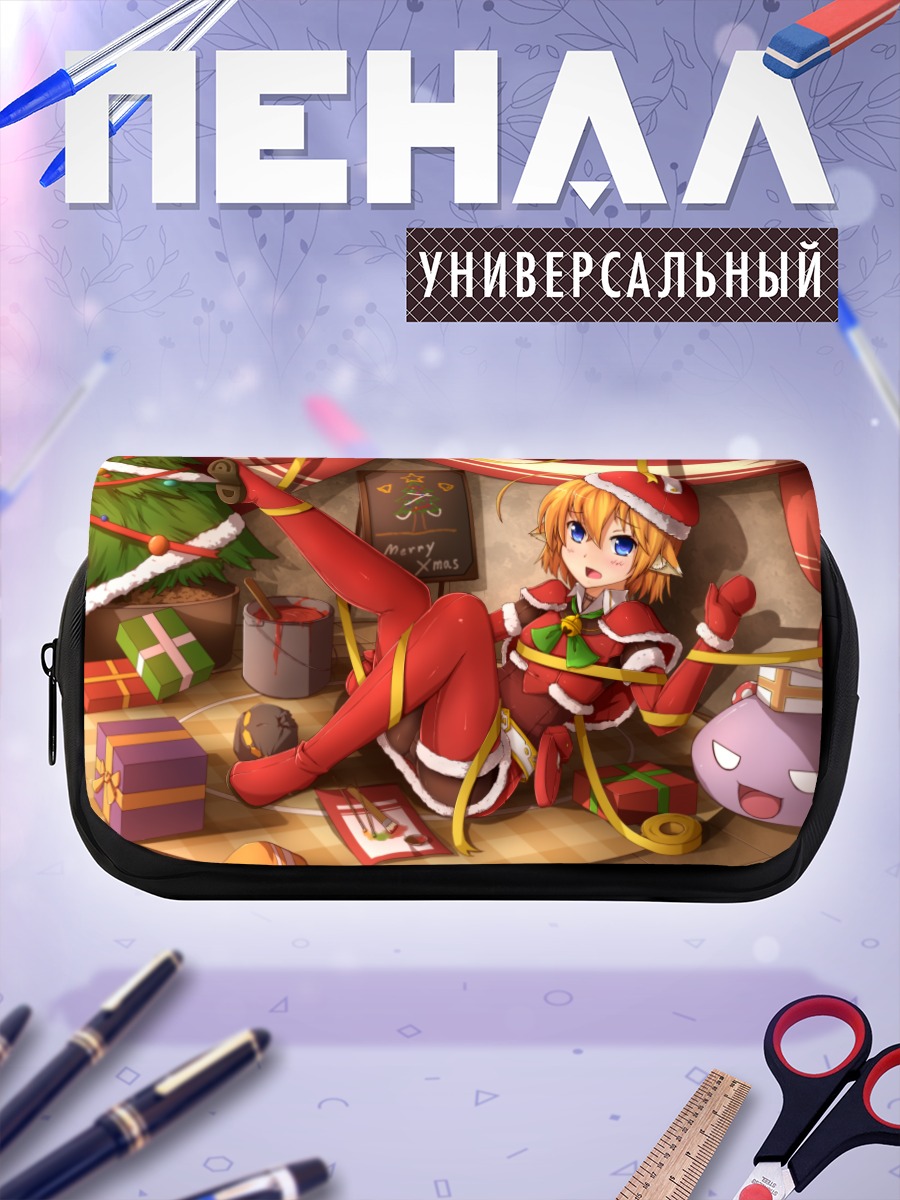 Пенал-косметичка Рождественская девушка с ушками