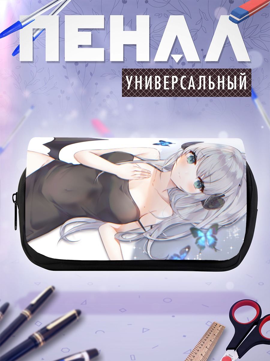 Пенал-косметичка Девушка с бабочками