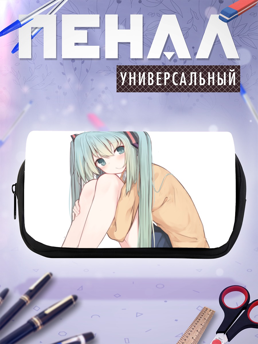 Пенал-косметичка Мику Хацунэ в свитере
