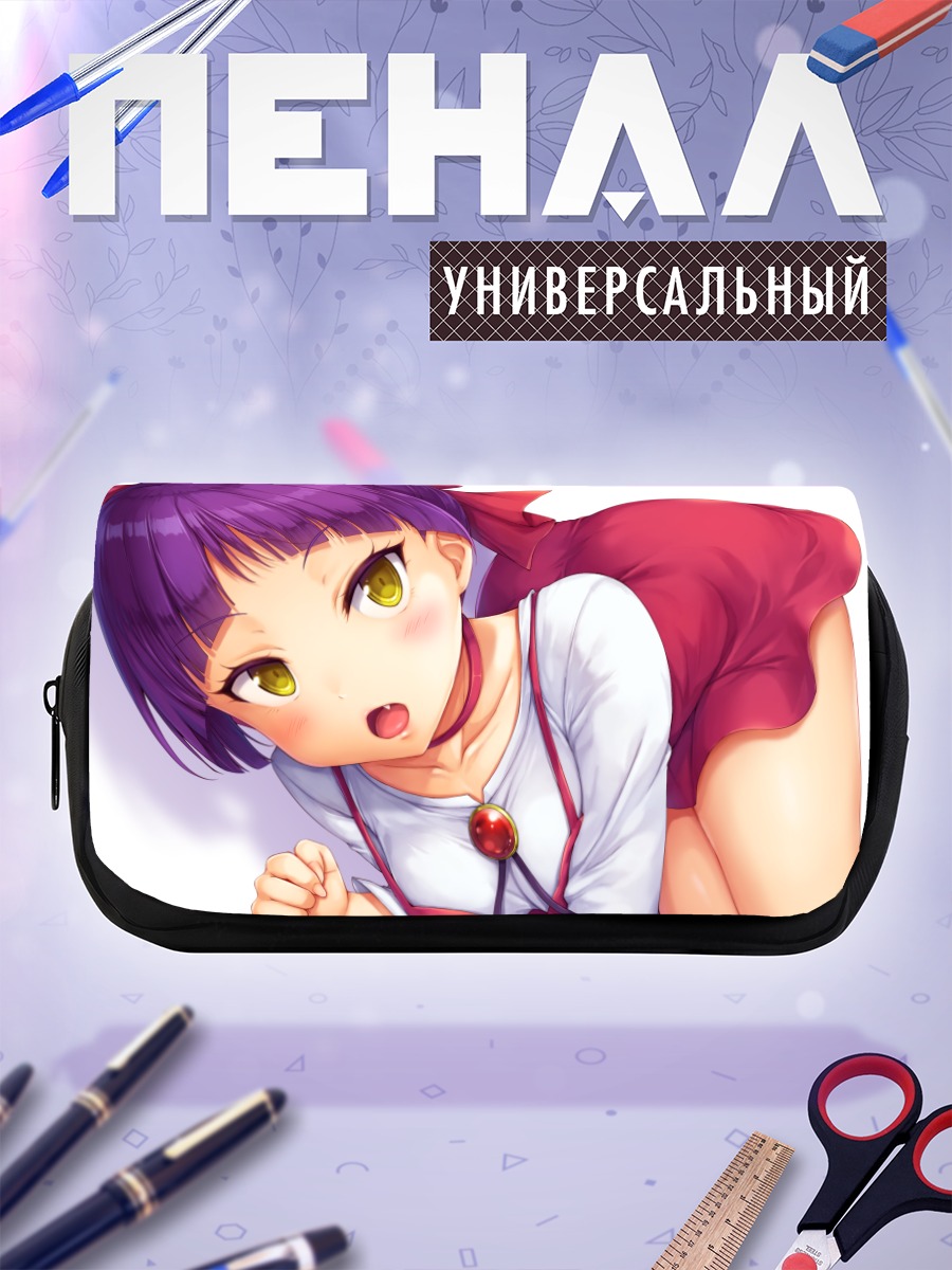Пенал-косметичка Неко Мусуме в красном