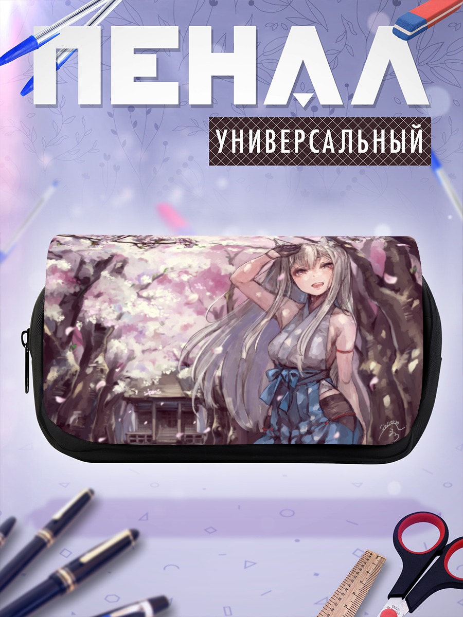 Пенал-косметичка Девушка-лиса в сакуре