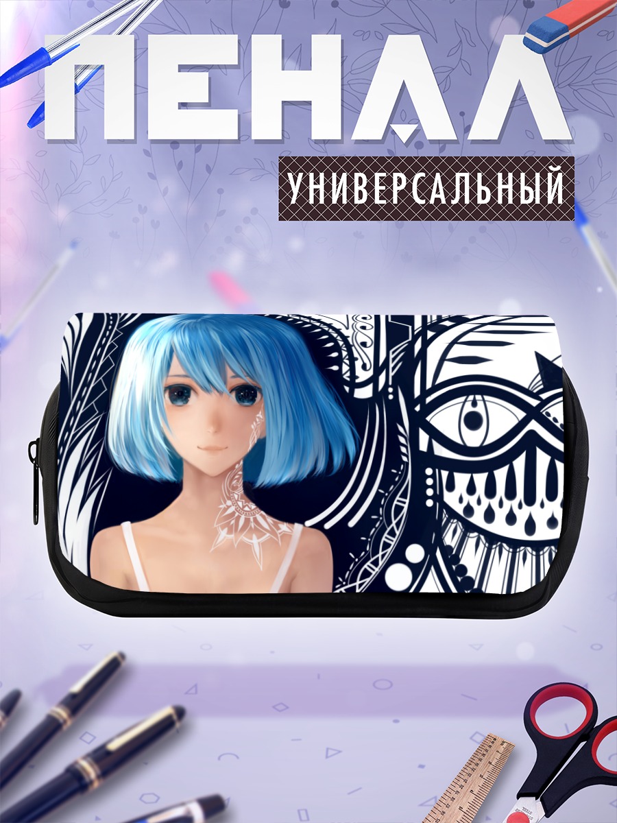 Пенал-косметичка Девушка с тату