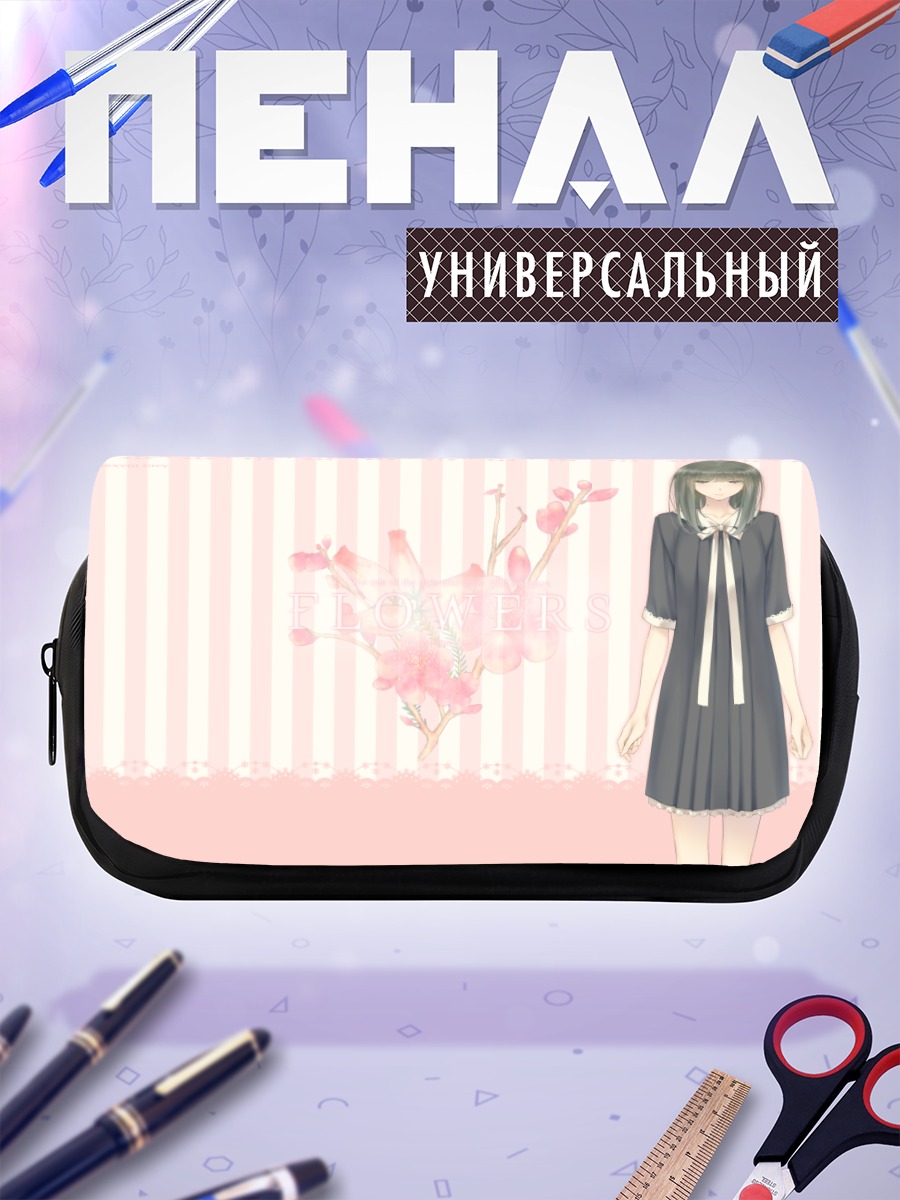 Пенал-косметичка Тидори Такасаки с цветами