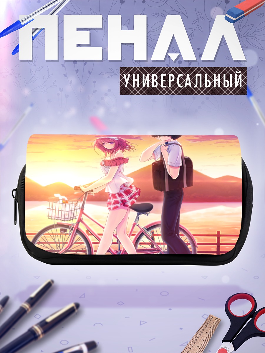 Пенал-косметичка Рина Комацу с велосипедом