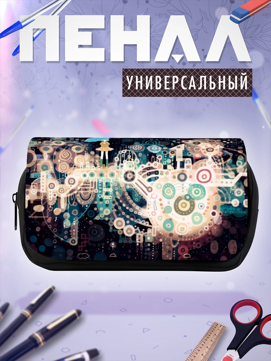 Пенал-косметичка Девушка с зонтом