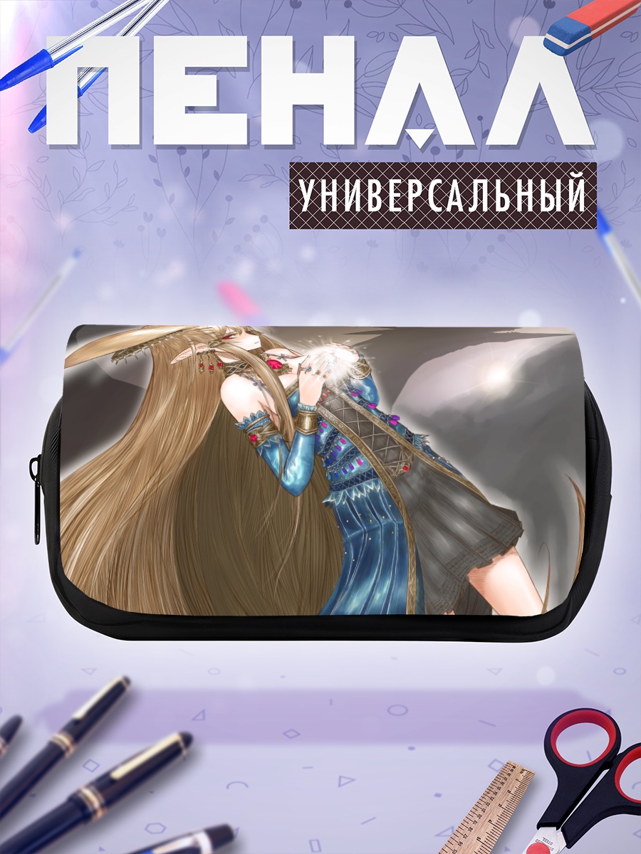Пенал-косметичка Девушка-эльф в синем