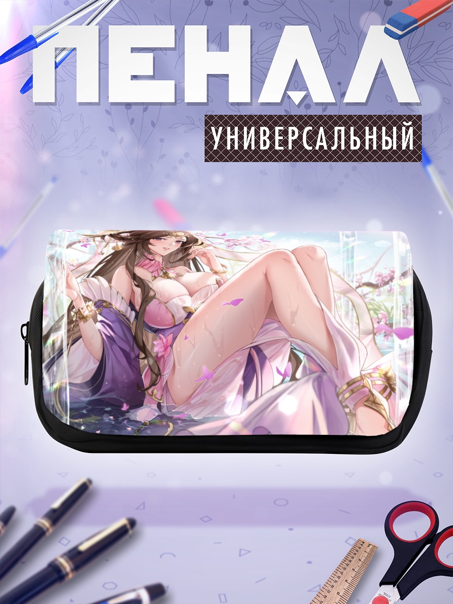 Пенал-косметичка Девушка в сакуре