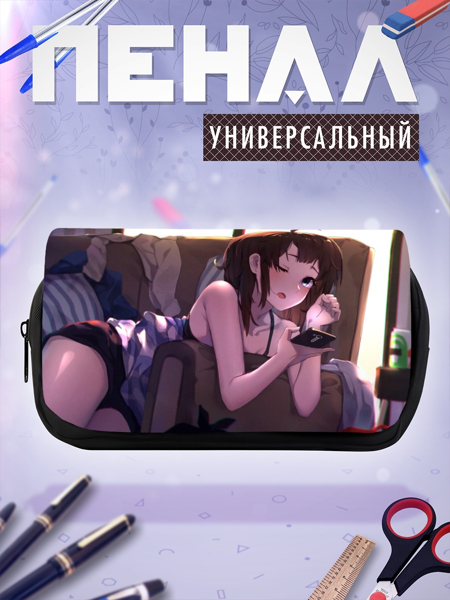 Пенал-косметичка Девушка с телефоном