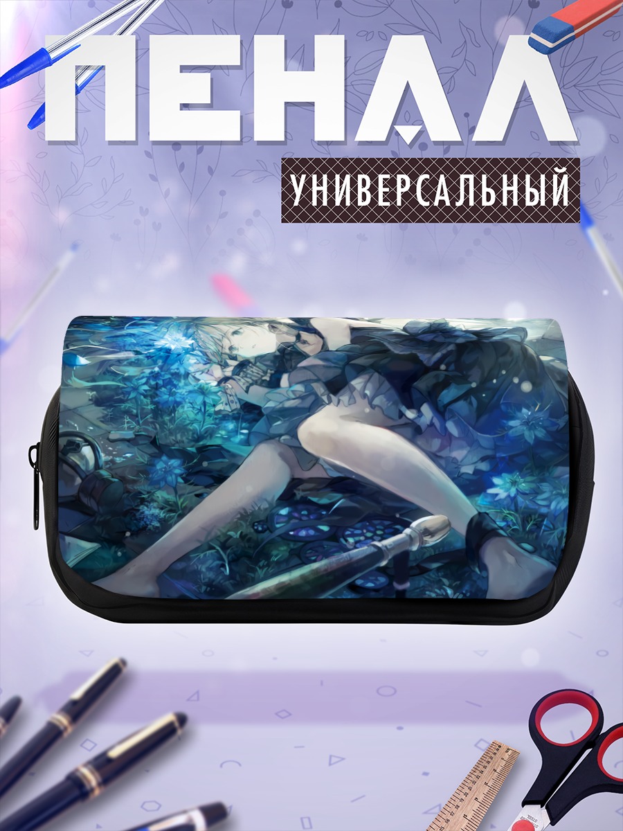 Пенал-косметичка Блондинка в цветах