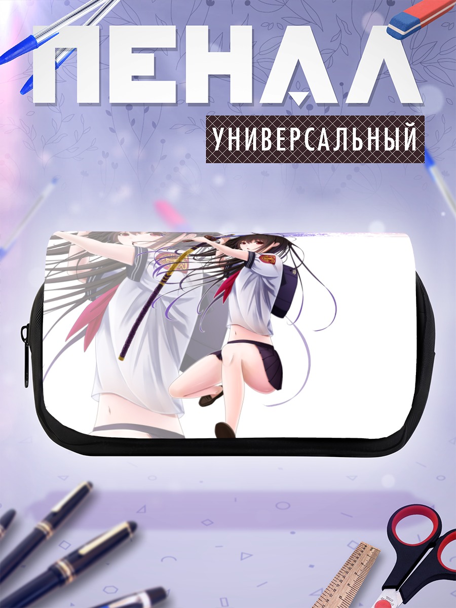 Пенал-косметичка Девушка с мечом