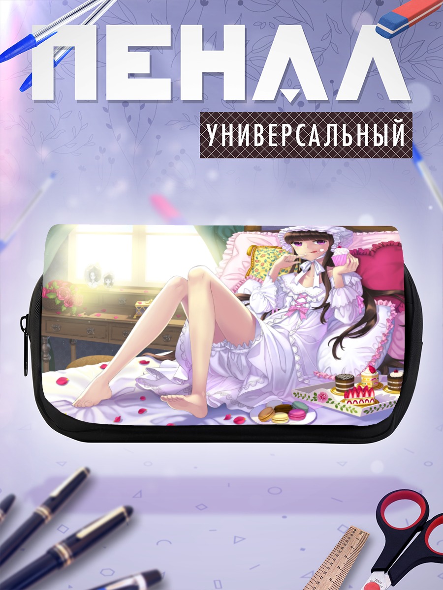 Пенал-косметичка Девушка с вишней
