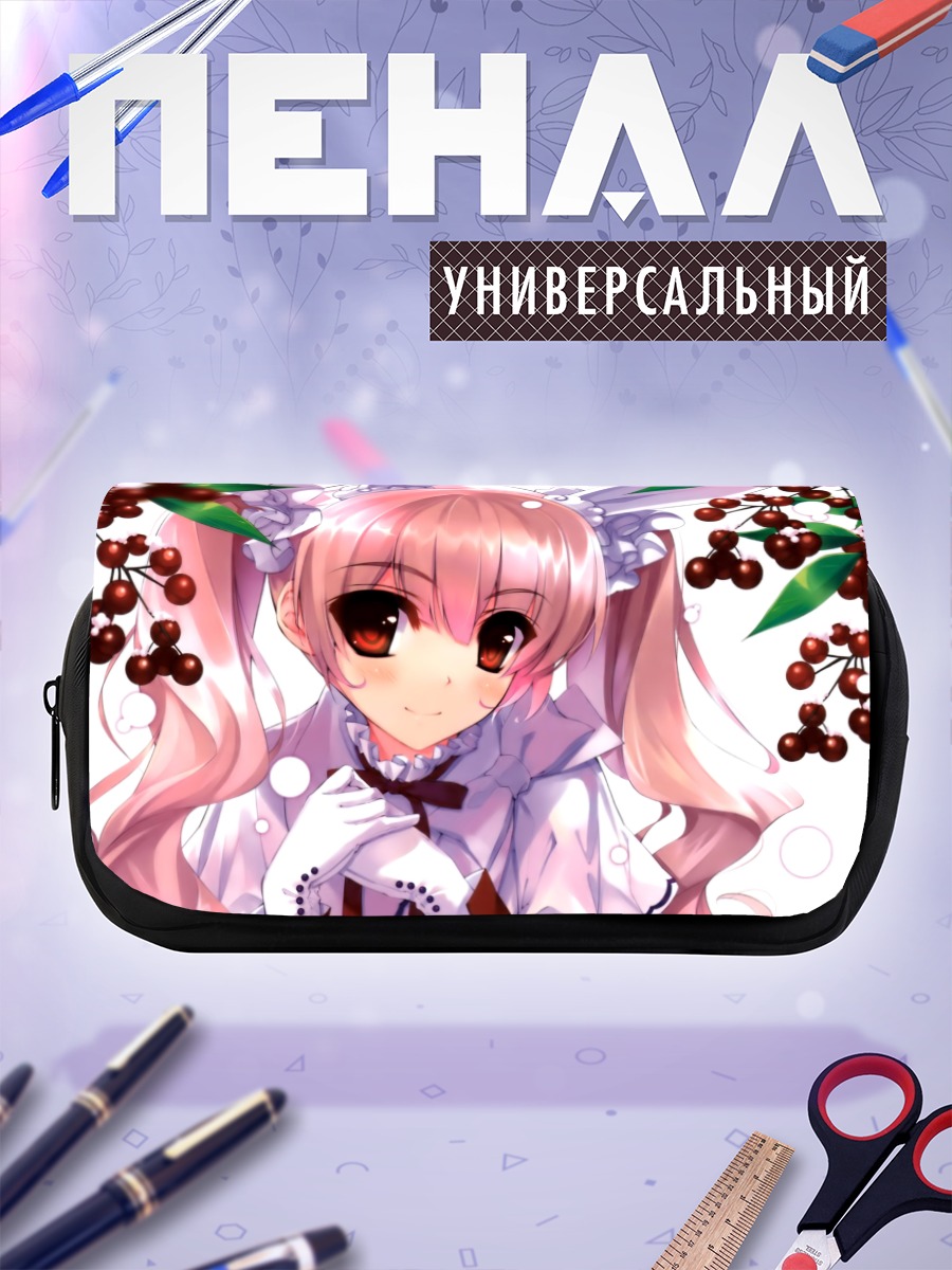 Пенал-косметичка Розовая зайка в снегу