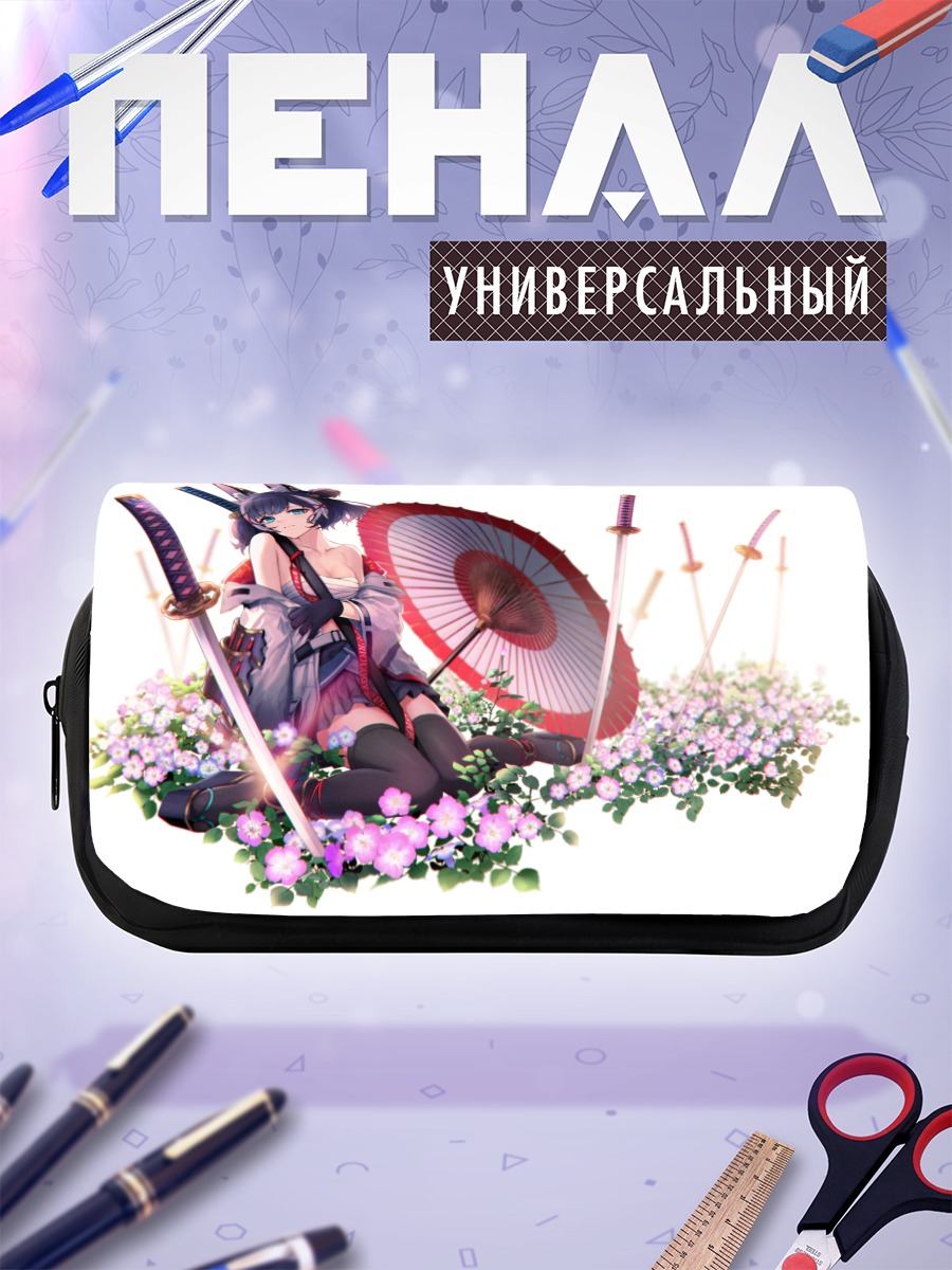 Пенал-косметичка Воительница в цветах