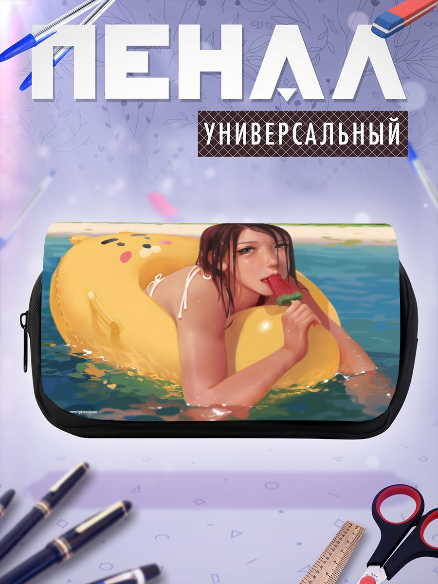 Пенал-косметичка Девушка с мороженым