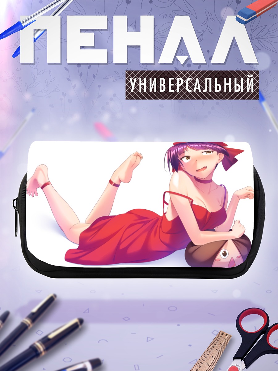 Пенал-косметичка Неко Мусуме в красном