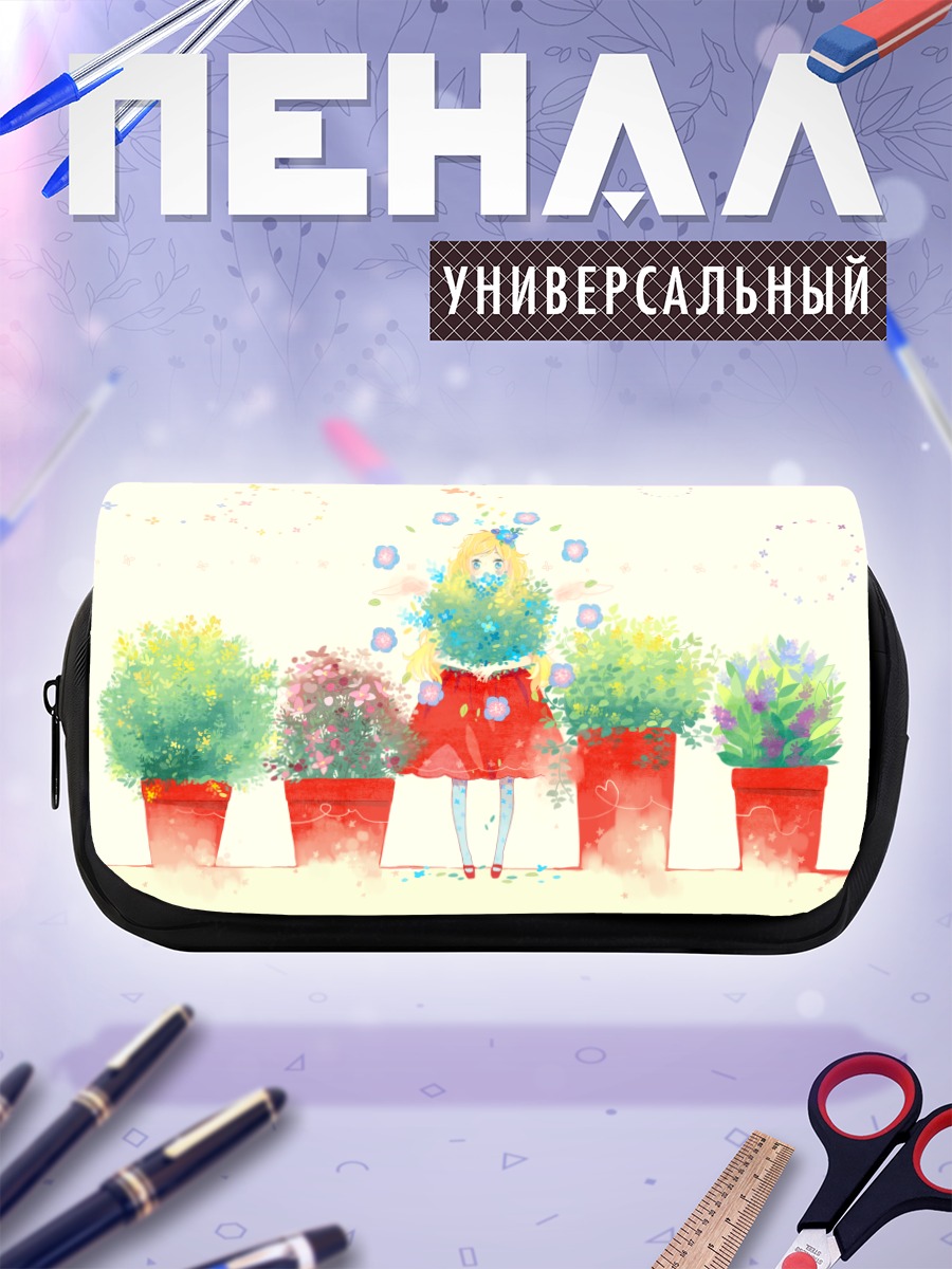 Пенал-косметичка Ангел в цветах