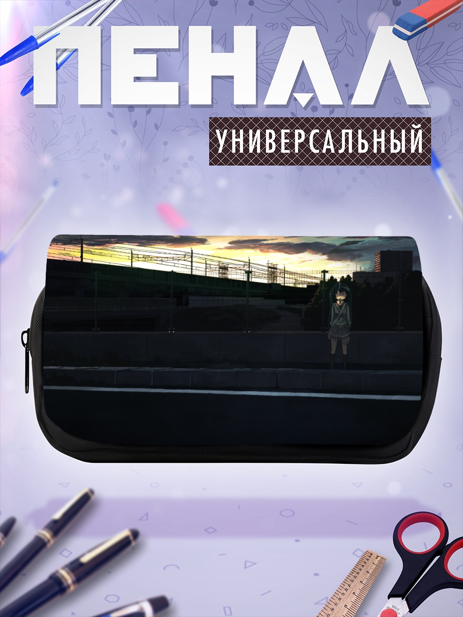 Пенал-косметичка Мику Хацунэ на закате