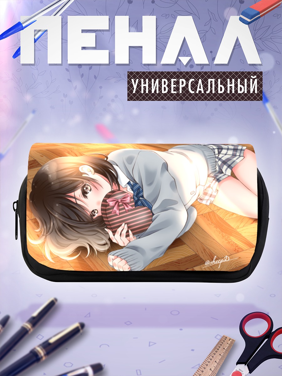 Пенал-косметичка Школьница с бантом