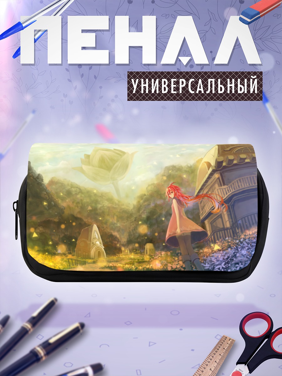 Пенал-косметичка Рыжая в цветущем саду