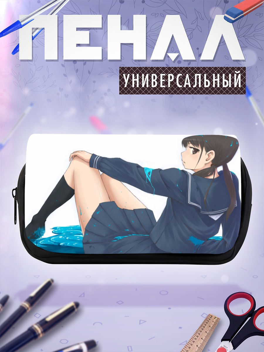 Пенал-косметичка Школьница в луже