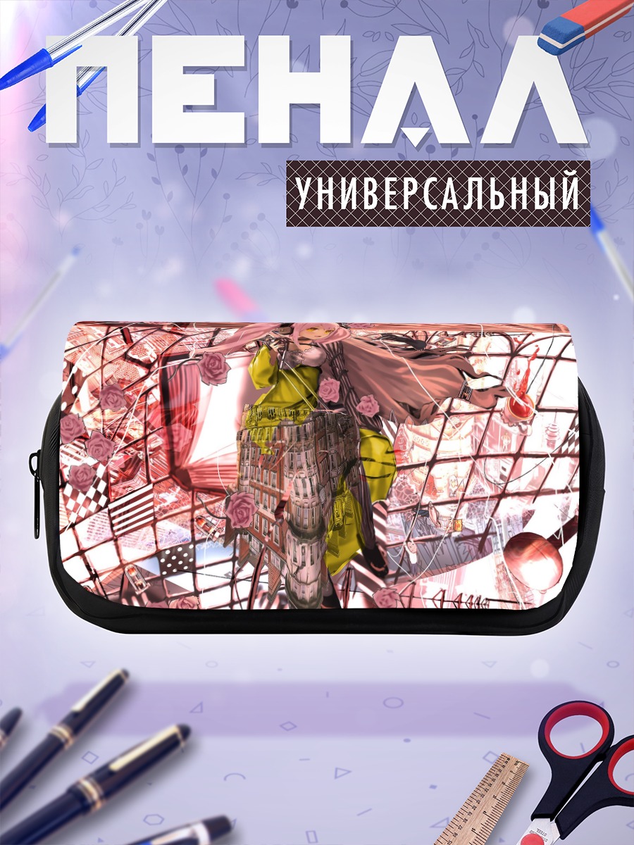 Пенал-косметичка Девушка в розах