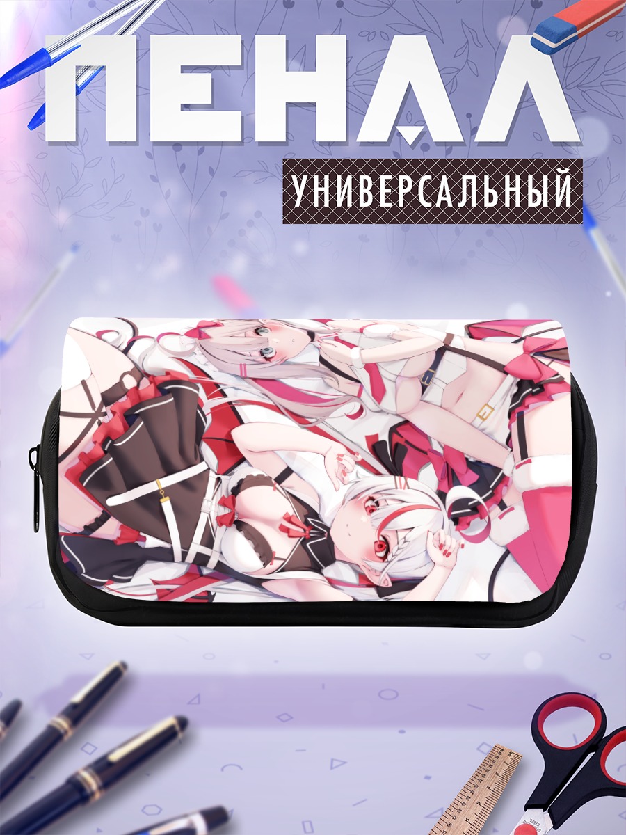 Пенал-косметичка Две девушки в платьях